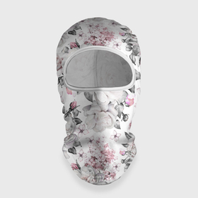 Балаклава 3D с принтом Белые розовые букеты в Санкт-Петербурге, 100% полиэстер, ткань с особыми свойствами — Activecool | плотность 150–180 г/м2; хорошо тянется, но при этом сохраняет форму. Закрывает шею, вокруг отверстия для глаз кайма. Единый размер | 