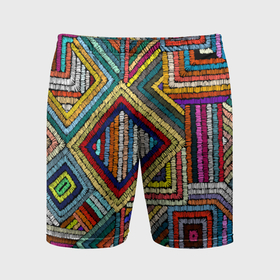 Мужские шорты спортивные с принтом Этнический узор вышивка в Тюмени,  |  | 