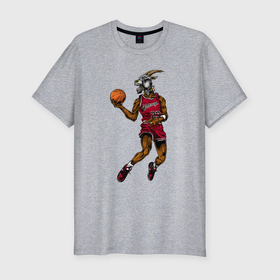 Мужская футболка хлопок Slim с принтом Goat Jordan , 92% хлопок, 8% лайкра | приталенный силуэт, круглый вырез ворота, длина до линии бедра, короткий рукав | 