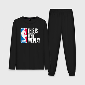 Мужская пижама с лонгсливом хлопок с принтом NBA вот почему мы играем ,  |  | 