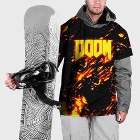 Накидка на куртку 3D с принтом Doom огненный стиль ад марса в Курске, 100% полиэстер |  | Тематика изображения на принте: 