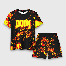 Мужской костюм с шортами 3D с принтом Doom огненный стиль ад марса в Петрозаводске,  |  | 