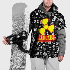 Накидка на куртку 3D с принтом Stalker logo game в Екатеринбурге, 100% полиэстер |  | Тематика изображения на принте: 