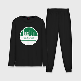 Мужская пижама с лонгсливом хлопок с принтом Boston basket ,  |  | Тематика изображения на принте: 