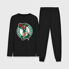 Мужская пижама с лонгсливом хлопок с принтом Boston Celtics girl ,  |  | Тематика изображения на принте: 