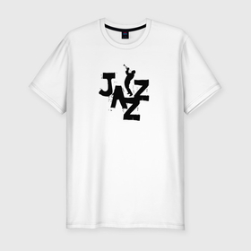 Мужская футболка хлопок Slim с принтом Jazz theme в Екатеринбурге, 92% хлопок, 8% лайкра | приталенный силуэт, круглый вырез ворота, длина до линии бедра, короткий рукав | Тематика изображения на принте: 