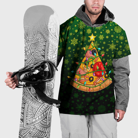 Накидка на куртку 3D с принтом Пицца ёлка , 100% полиэстер |  | Тематика изображения на принте: 
