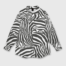 Мужская рубашка oversize 3D с принтом Шкура зебры черно   белая графика в Тюмени,  |  | 
