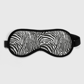 Маска для сна 3D с принтом Шкура зебры черно   белая графика в Тюмени, внешний слой — 100% полиэфир, внутренний слой — 100% хлопок, между ними — поролон |  | 