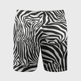 Мужские шорты спортивные с принтом Шкура зебры черно   белая графика в Тюмени,  |  | 