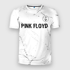 Мужская футболка 3D Slim с принтом Pink Floyd glitch на светлом фоне посередине в Екатеринбурге, 100% полиэстер с улучшенными характеристиками | приталенный силуэт, круглая горловина, широкие плечи, сужается к линии бедра | Тематика изображения на принте: 