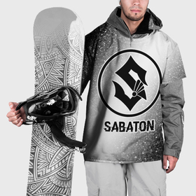 Накидка на куртку 3D с принтом Sabaton glitch на светлом фоне в Тюмени, 100% полиэстер |  | Тематика изображения на принте: 