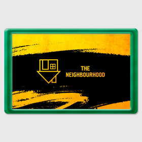 Магнит 45*70 с принтом The Neighbourhood   gold gradient по горизонтали в Тюмени, Пластик | Размер: 78*52 мм; Размер печати: 70*45 | 
