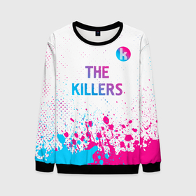 Мужской свитшот 3D с принтом The Killers neon gradient style посередине в Курске, 100% полиэстер с мягким внутренним слоем | круглый вырез горловины, мягкая резинка на манжетах и поясе, свободная посадка по фигуре | 