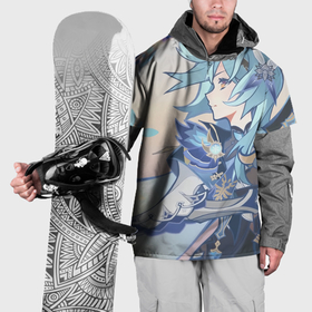 Накидка на куртку 3D с принтом Genshin Impact Эола Eula в Екатеринбурге, 100% полиэстер |  | 
