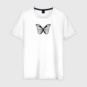 Мужская футболка хлопок с принтом Бабочка Life is Strange в Белгороде, 100% хлопок | прямой крой, круглый вырез горловины, длина до линии бедер, слегка спущенное плечо. | 