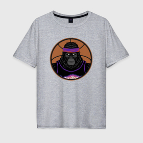 Мужская футболка хлопок Oversize с принтом Горилла из Финикса в Белгороде, 100% хлопок | свободный крой, круглый ворот, “спинка” длиннее передней части | Тематика изображения на принте: 