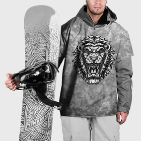 Накидка на куртку 3D с принтом Texture   свирепый лев в Кировске, 100% полиэстер |  | 