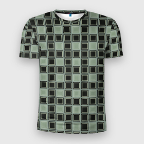 Мужская футболка 3D Slim с принтом Brick game   узор в Новосибирске, 100% полиэстер с улучшенными характеристиками | приталенный силуэт, круглая горловина, широкие плечи, сужается к линии бедра | Тематика изображения на принте: 