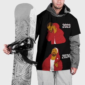 Накидка на куртку 3D с принтом Дрейк 2023 2024 , 100% полиэстер |  | 
