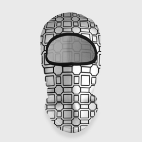Балаклава 3D с принтом Чёрно белая сетка в Екатеринбурге, 100% полиэстер, ткань с особыми свойствами — Activecool | плотность 150–180 г/м2; хорошо тянется, но при этом сохраняет форму. Закрывает шею, вокруг отверстия для глаз кайма. Единый размер | 
