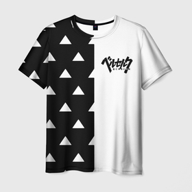 Мужская футболка 3D с принтом Berserk triangle anime , 100% полиэфир | прямой крой, круглый вырез горловины, длина до линии бедер | 