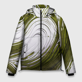 Мужская зимняя куртка 3D с принтом Бело зеленая краска в Тюмени, верх — 100% полиэстер; подкладка — 100% полиэстер; утеплитель — 100% полиэстер | длина ниже бедра, свободный силуэт Оверсайз. Есть воротник-стойка, отстегивающийся капюшон и ветрозащитная планка. 

Боковые карманы с листочкой на кнопках и внутренний карман на молнии. | 