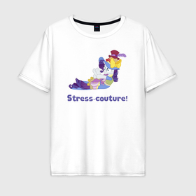 Мужская футболка хлопок Oversize с принтом Стресс кутюр от Рарити в Курске, 100% хлопок | свободный крой, круглый ворот, “спинка” длиннее передней части | 