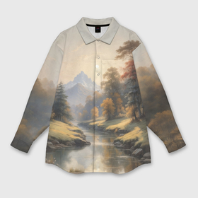 Мужская рубашка oversize 3D с принтом Пейзаж ранней осени в Курске,  |  | 