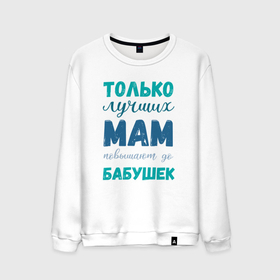 Мужской свитшот хлопок с принтом Мама самая лучшая бабушка в Белгороде, 100% хлопок |  | Тематика изображения на принте: 