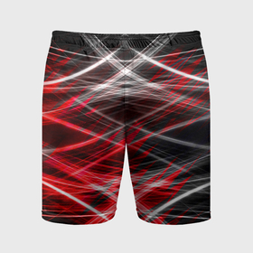 Мужские шорты спортивные с принтом Красный лазер линии ,  |  | 