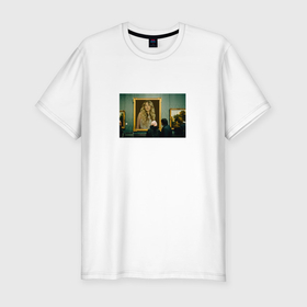 Мужская футболка хлопок Slim с принтом Картинная галерея в Петрозаводске, 92% хлопок, 8% лайкра | приталенный силуэт, круглый вырез ворота, длина до линии бедра, короткий рукав | 