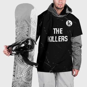 Накидка на куртку 3D с принтом The Killers glitch на темном фоне посередине в Курске, 100% полиэстер |  | 