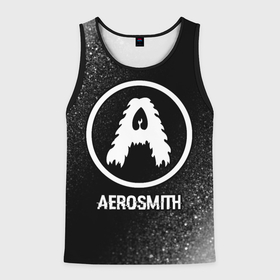 Мужская майка 3D с принтом Aerosmith glitch на темном фоне в Тюмени, 100% полиэстер | круглая горловина, приталенный силуэт, длина до линии бедра. Пройма и горловина окантованы тонкой бейкой | Тематика изображения на принте: 
