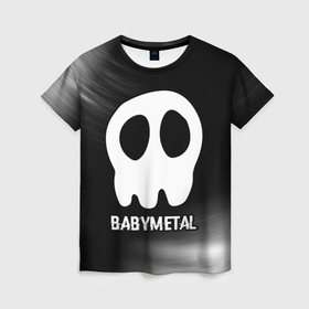Женская футболка 3D с принтом Babymetal glitch на темном фоне , 100% полиэфир ( синтетическое хлопкоподобное полотно) | прямой крой, круглый вырез горловины, длина до линии бедер | 