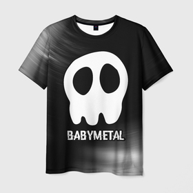 Мужская футболка 3D с принтом Babymetal glitch на темном фоне в Новосибирске, 100% полиэфир | прямой крой, круглый вырез горловины, длина до линии бедер | 