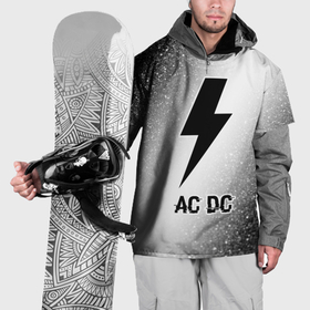 Накидка на куртку 3D с принтом AC DC glitch на светлом фоне в Курске, 100% полиэстер |  | Тематика изображения на принте: 