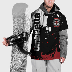 Накидка на куртку 3D с принтом Umbrella Security на спортивном красно бело чёрном в Курске, 100% полиэстер |  | 