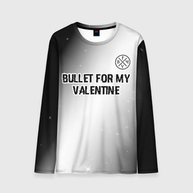 Мужской лонгслив 3D с принтом Bullet For My Valentine glitch на светлом фоне посередине , 100% полиэстер | длинные рукава, круглый вырез горловины, полуприлегающий силуэт | 