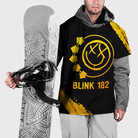 Накидка на куртку 3D с принтом Blink 182   gold gradient в Санкт-Петербурге, 100% полиэстер |  | 