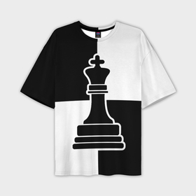 Мужская футболка oversize 3D с принтом Шахматы   ферзь в Санкт-Петербурге,  |  | 