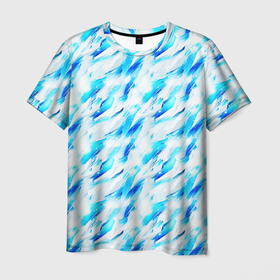 Мужская футболка 3D с принтом Ice maze в Санкт-Петербурге, 100% полиэфир | прямой крой, круглый вырез горловины, длина до линии бедер | Тематика изображения на принте: 