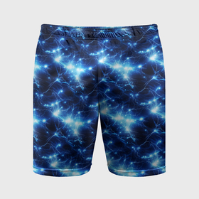 Мужские шорты спортивные с принтом Cosmic neon boom ,  |  | 