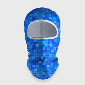 Балаклава 3D с принтом Голубая мозаика в Курске, 100% полиэстер, ткань с особыми свойствами — Activecool | плотность 150–180 г/м2; хорошо тянется, но при этом сохраняет форму. Закрывает шею, вокруг отверстия для глаз кайма. Единый размер | 