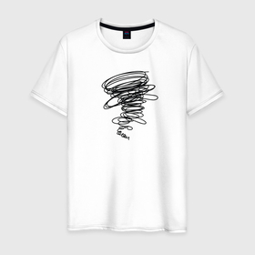 Мужская футболка хлопок с принтом Шторм ураган в Петрозаводске, 100% хлопок | прямой крой, круглый вырез горловины, длина до линии бедер, слегка спущенное плечо. | 