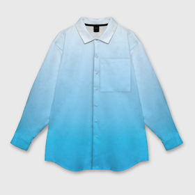 Мужская рубашка oversize 3D с принтом Небесный голубой 3d градиент в Петрозаводске,  |  | Тематика изображения на принте: 