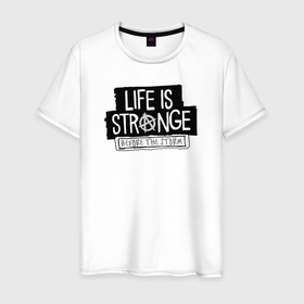 Мужская футболка хлопок с принтом Life is Strange Before the Storm в Тюмени, 100% хлопок | прямой крой, круглый вырез горловины, длина до линии бедер, слегка спущенное плечо. | Тематика изображения на принте: 