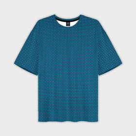 Мужская футболка oversize 3D с принтом Синий холст с зелёными бликами в Тюмени,  |  | 