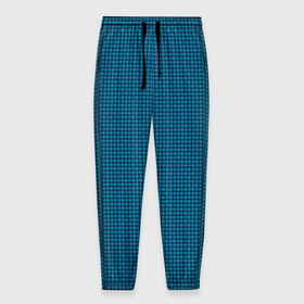 Мужские брюки 3D с принтом Синий холст с зелёными бликами в Белгороде, 100% полиэстер | манжеты по низу, эластичный пояс регулируется шнурком, по бокам два кармана без застежек, внутренняя часть кармана из мелкой сетки | 
