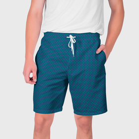 Мужские шорты 3D с принтом Синий холст с зелёными бликами в Тюмени,  полиэстер 100% | прямой крой, два кармана без застежек по бокам. Мягкая трикотажная резинка на поясе, внутри которой широкие завязки. Длина чуть выше колен | 